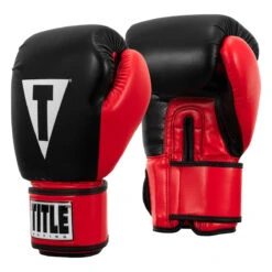 TITLE Boxing Pro Style Heavy Bag Gloves 11 TITLE Boxing Pro Style Heavy Bag Gloves -Knockout Gear xtsg bk rd 002