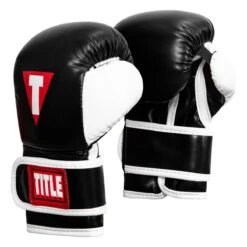 TITLE Boxing Youth Bag Gloves 18 TITLE Boxing Youth Bag Gloves -Knockout Gear ytbbg bk wh 02